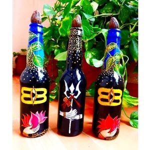 Handmade bottle artefact mahadeva (set of 3)